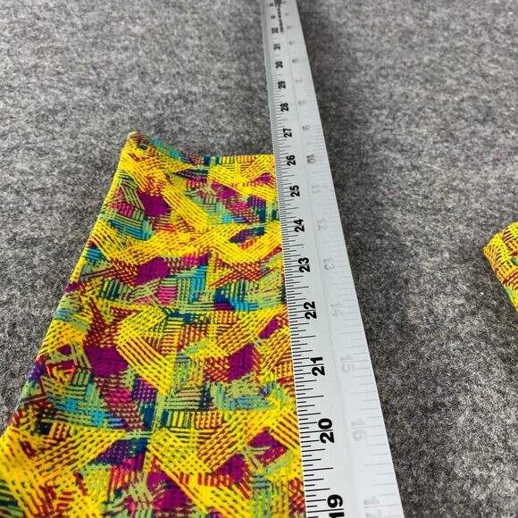 LulaRoe Leggings Women One Size Yellow Geometric Pull On High Rise Capri Casual - Picture 7 of 10